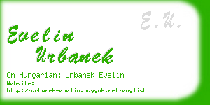 evelin urbanek business card